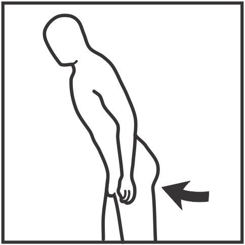 In the rectum