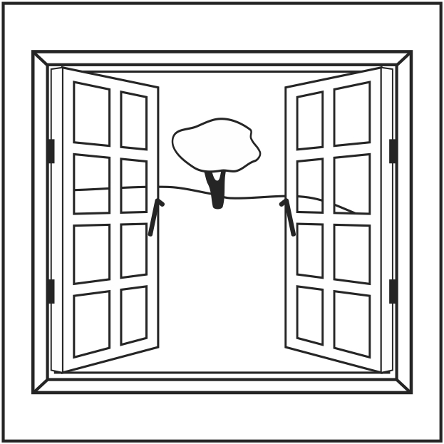 Open window for fresh air