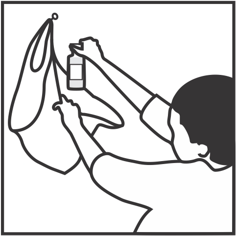 Put in packet high on wall_if no other safe options